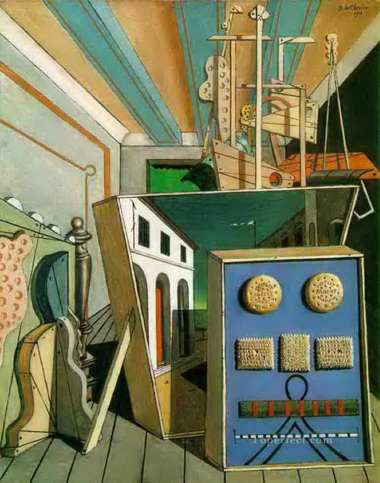 metaphysical interior with biscuits 1916 Giorgio de Chirico Metaphysical surrealism Oil Paintings